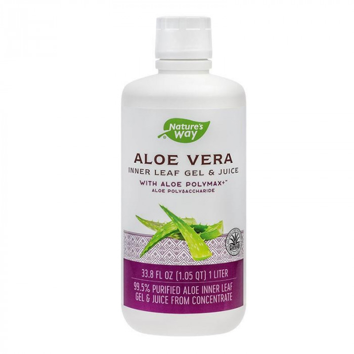 Aloe Vera Gel&amp;Juice cu Aloe Polymax Nature&#039;s Way Secom 1000ml