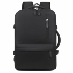 Rucsac calatorie pentru laptop extensibil impermeabil 39 L negru