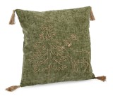 Perna Craciun poliester verde maro 45x45 cm