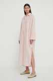 Cumpara ieftin By Malene Birger rochie din bumbac Perros culoarea roz, maxi, drept