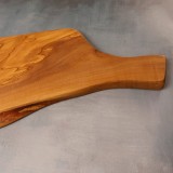 Cumpara ieftin Platou servire Napoli din lemn de măslin cu m&acirc;ner 60 cm