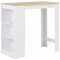 Gossi masa de bar cu raft, alb, 110 x 50 x 103 cm