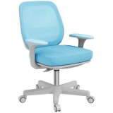Vinsetto Scaun Birou Ergonomic cu &Icirc;nălțime Reglabilă, Scaun Rotativ și Respirabil cu &Icirc;nclinare, 55x48x82.5-94.5 cm, Albastru | Aosom Romania