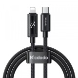 Cablu Date si Incarcare USB-C - Lightning McDodo CA-7990 Display, 36W, 1.2m, Negru