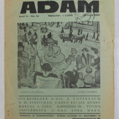 REVISTA ADAM , ANUL IV , NO. 50 , 15 IUNIE 1932