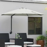 VidaXL Parasol de Grădină Bej, Negru 248 x 248 x 148 cm