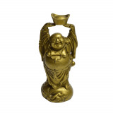 Statueta feng shui din alama buddha cu pepita 12cm, Stonemania Bijou