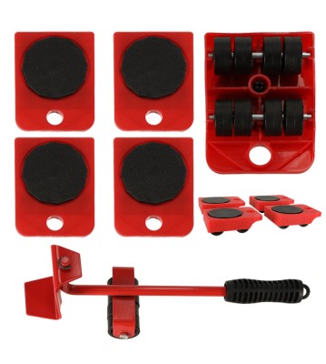 Set de role pentru transportul mobilei, cu ridicare, 5 in 1 foto