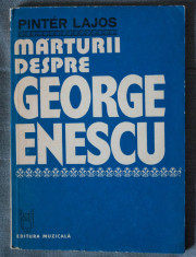 Pinter Lajos - Marturii despre George Enescu foto