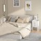 Gossi noptiere, 2 buc., alb, 40x35x61,5 cm, lemn masiv de pin