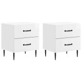 vidaXL Dulap de noapte 2 pcs Alb foarte lucios 43 x 34,5 x 47,5 cm 894764