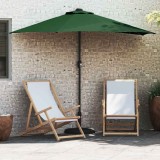 VidaXL Umbrelă de grădină pe jumătate Verde 294 x 150 x 224 cm