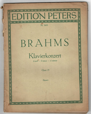 Brahms - Klavierkonzert - d moll - D minor - re mineur, op. 15 foto