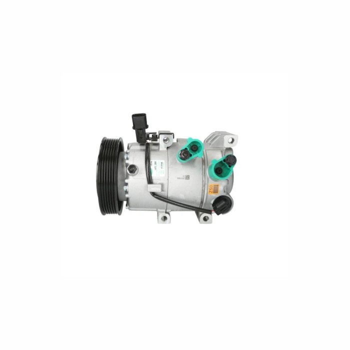 Compresor aer conditionat Hyundai Elantra, 11.2013-12.2015, Kia Soul (PS), 2014-2019, motor 1.6, benzina, rola curea 124 mm, 6 caneluri, tip Hella: V