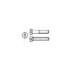 Surub M6, otel, 20mm, cap rotund, BOSSARD, M6X20/BN17 DIN7984