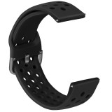 Curea din silicon, compatibila Samsung Galaxy Watch3, 45mm, telescoape Quick Release, 22mm, Negru, Very Dream