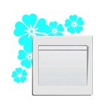 Sticker decorativ pentru intrerupator, Flori, 11 cm, 12208ST-12