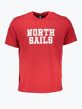 Cumpara ieftin Tricou barbati cu decolteu la baza gatului si imprimeu cu logo rosu, S, North Sails
