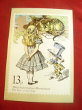 Ilustrata Filatelica - Alice in Tara Minunilor , stampila speciala pe spate 1979