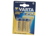 Baterii alcaline 1.5V C nere&icirc;ncărcabile 2 buc LONGLIFE, Varta