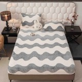 Husa de Pat Cocolino cu Elastic + 2 Fete de Perna - JO780 Albastra