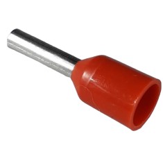 Set 100 pini terminali izolati 1.5mm &sup2; rosii ferule cupru 15mm