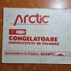 congelatorul arctic - instructiuni de folosire - intreprinderea gaesti -anii '80