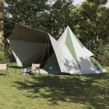 Cort Familial Tipi Verde pentru 12 Persoane, Rezistent la Apă