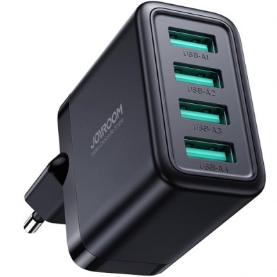 Incarcator Retea Joyroom JR-TCN03, 24W, 2.4A, 4 x USB-A, Negru foto