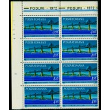 1972 LP795 Danube Bridges MNH x8 Mi: RO 3031