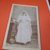 Cumpara ieftin FOTO MIREASA ANII 1900 VECHI PE CARTON GROS 10 / 7 CM DE COLECTIE RARA!