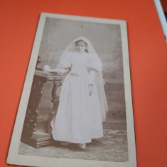 FOTO MIREASA ANII 1900 VECHI PE CARTON GROS 10 / 7 CM DE COLECTIE RARA!