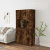 VidaXL Dulap &icirc;nalt, stejar fumuriu, lemn compozit 3185356