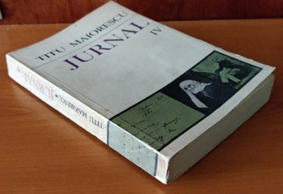 Titu Maiorescu - Jurnal (volumul 4) foto