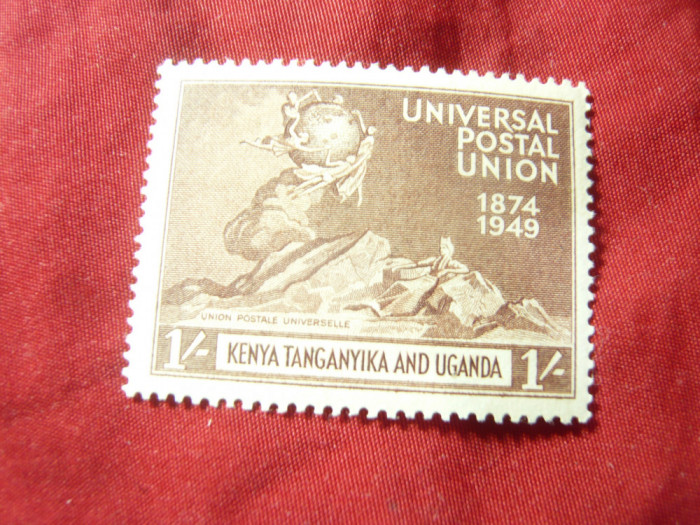 Timbru Kenya Uganda Tanganika 1949 UPU , 1 sh