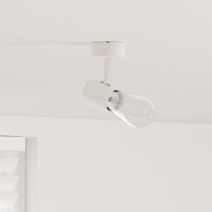 vidaXL Spotlight 1 cale ajustabil alb E27