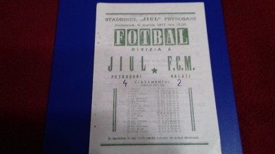 program Jiul - FCM Galati foto