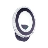 Aplica LED NOVA Rotonda, 16W, Negru &amp; Inox, lumina Calda/Rece/Neutra ModernLight Concept