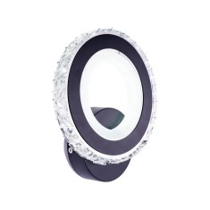 Aplica LED NOVA Rotonda, 16W, Negru &amp; Inox, lumina Calda/Rece/Neutra ModernLight Concept
