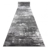 Traversa modern COZY 8654 Raft, Linii - structural două niveluri de l&acirc;nă gri, 60 cm, Dreptunghi, Lana