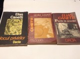 ELIAS CANETTI JOCUL PRIVIRILOR/ISTORIA UNEI TINERETI/FACLA IN URECHE- 3 VOL