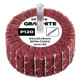 Roata lamelara Graphite P120 60 x 25 x 6 mm pentru slefuire de precizie