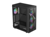 Carcasa genesis diaxid 605 mid tower argb negru tempered glass sloturi expansiune 7 drive bays: