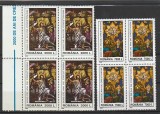 ROMANIA 2000 LP 1538 2000 DE ANI DE CRESTINISM BLOCURI DE 4 TIMBRE MNH NESTAMPILATE