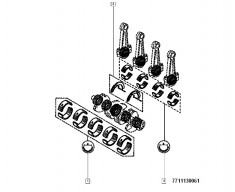 Set Cuzineti Biela Dacia Papuc Si Solenza 1.9 Diesel , Renault 7711130061 foto