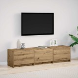 Cumpara ieftin Dulap TV cu LED din stejar artizanal 165x34x40 cm lemn prelucrat