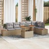 VidaXL Set de masă pentru grădină 7 pcs Bej și gri 100 x 55 x 73 cm 3350077
