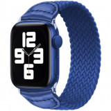 Cumpara ieftin Curea iUni compatibila cu Apple Watch 1/2/3/4/5/6/7, 38mm, Braided Solo Loop, Blue