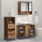 vidaXL Set de mobilier pentru baie 3 pcs Lemn vechi 80 x 33 x 60 cm 3402563