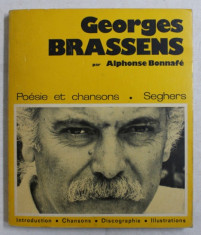 GEORGES BRASSENS par ALPHONSE BONNAFE - POESIE ET CHANSONS , 1963 foto